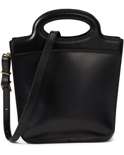 Madewell The Toggle Crossbody Bag In Leather - Black