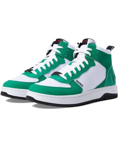 HUGO Kilian Retro High-top Sneakers - Green