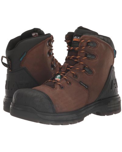 Ariat Turbo Outlaw 6 Csa Waterproof Carbon Toe Work Boots - Brown