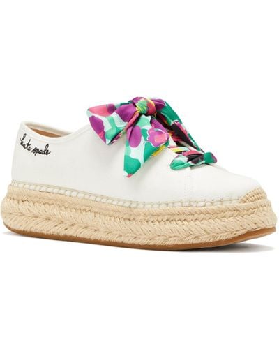 Kate Spade Eastwell Orchid Bloom Sneakers - White