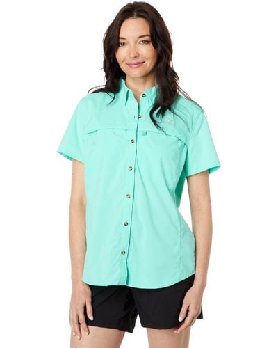 L.L. Bean Tropicwear Shirt Short Sleeve - Blue