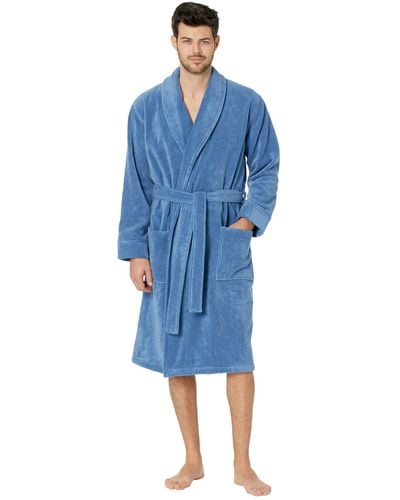 L.L. Bean Organic Terry Cloth Robe Regular - Blue