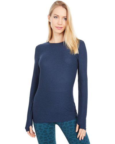 Beyond Yoga Classic Crew Pullover - Blue