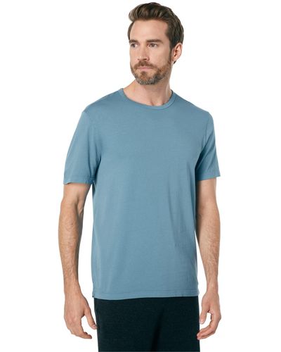 Vince Garment Dye Short Sleeve Crew - Blue