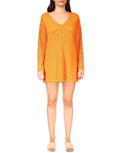 Sanctuary Crochet Beach Days Dress - Orange