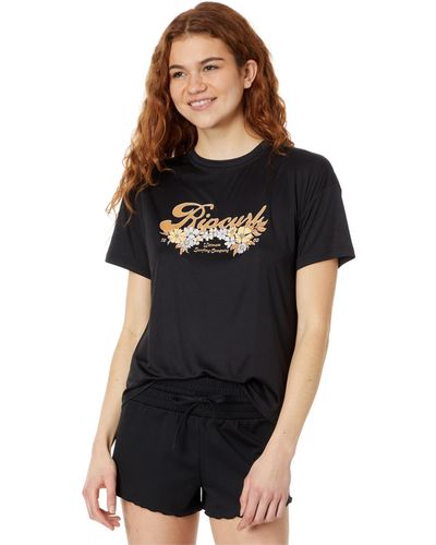 Rip Curl Sea Of Dreams Relaxed Upf Short Sleeve Tee - Black