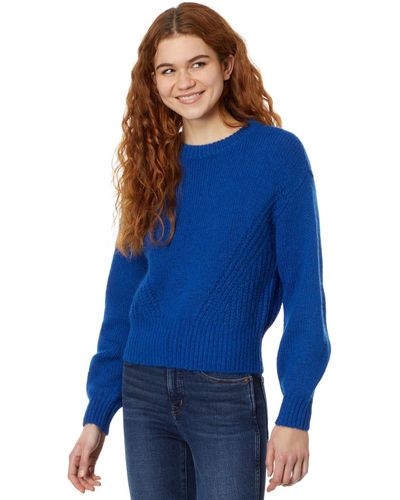 Madewell Directional-knit Wedge Sweater - Blue