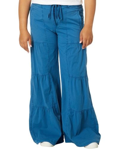 XCVI Terraced Wide Leg Pant - Blue