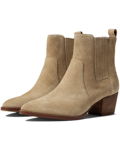 Madewell The Western Ankle Boot In Suede - Gray