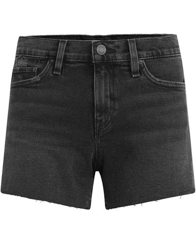 Hudson Jeans Gemma Mid-rise Shorts In Jet Black
