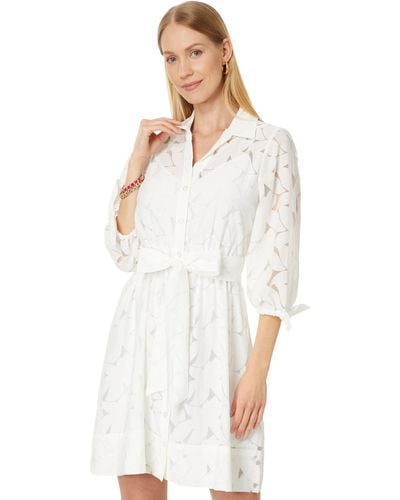 Lilly Pulitzer Amrita 3/4 Sleeve Shirtdress - White