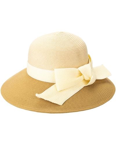 San Diego Hat Side Bow Color-block Hat - Natural