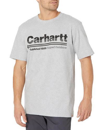 Carhartt Relaxed Fit Heavyweight Short Sleeve Outdoors Graphic T-shirt - Gray