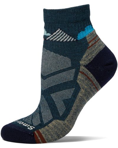 Smartwool Hike Light Cushion Clear Canyon Pattern Ankle - Blue