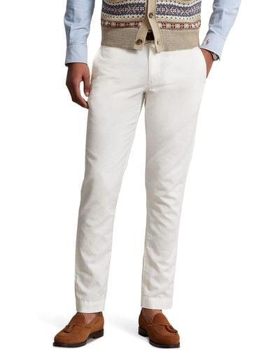 Polo Ralph Lauren Classic Fit Linen-blend Pants - White