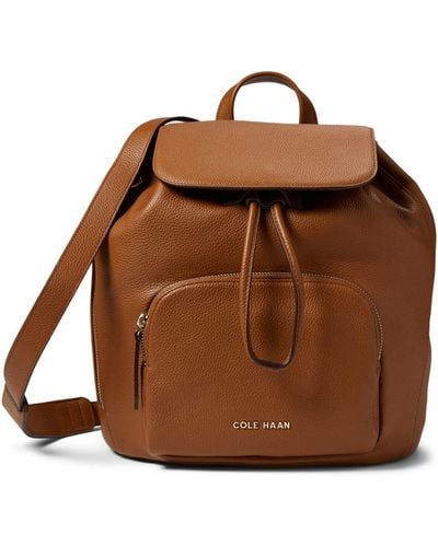 Cole Haan Classic Flap Backpack - Natural