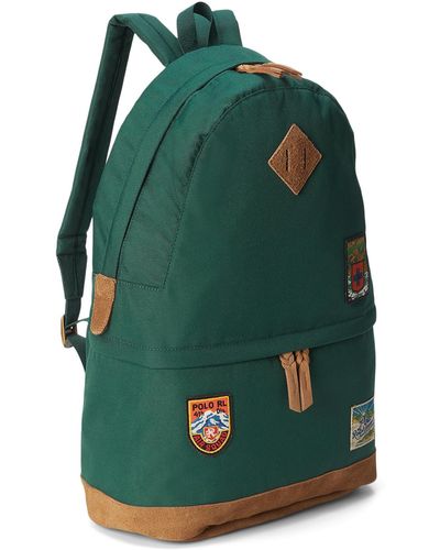 Polo Ralph Lauren Ranger Suede-trim Backpack - Green