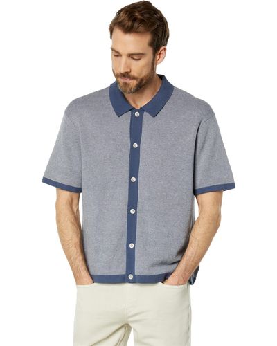 Madewell Short Sleeve Sweater Polo Button-down - Blue