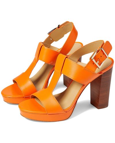 Michael kors orange heels Clearance