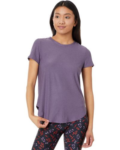 Beyond Yoga Featherweight On The Down Low Tee - Purple