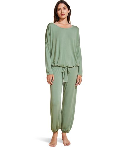 Eberjey Gisele Slouchy Pajama Set - Green