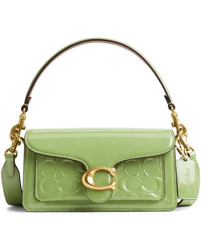 COACH Patent Signature Leather Tabby Shoulder Bag 20 - Green
