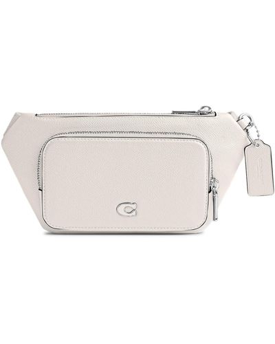 COACH Belt Bag In Crossgrain Leather - White