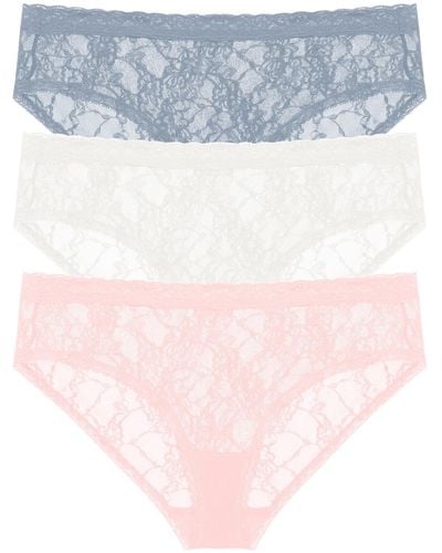 Natori Bliss Allure One Size Lace Girl Brief 3-pack - Blue