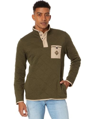 Hurley Middleton Quilted 1/4 Snap Fleece - Green