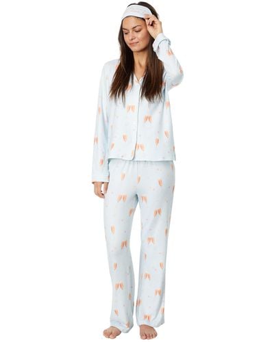 Pj Salvage You Had Me At Rose Pj Set With Sleepmask - White