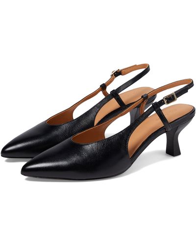 Madewell The Debbie Slingback Pump In Leather - Black