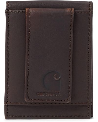 Carhartt Oil Tan Leather Front Pocket Wallet - Black
