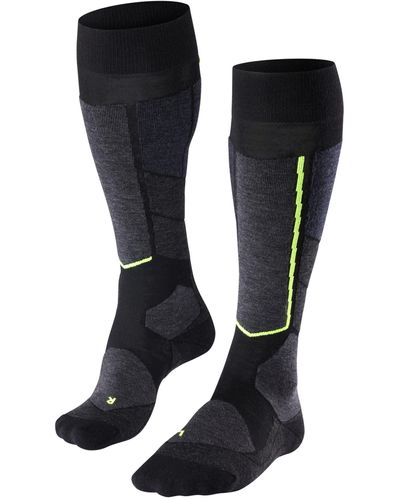 FALKE St4 Wool Ski Tour Knee High Skiing Socks 1-pair - Black