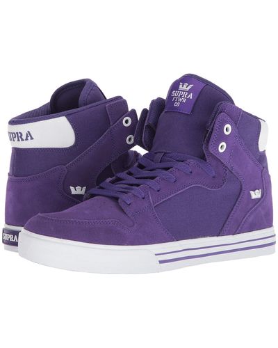 Supra Vaider (charcoal/white) Skate Shoes - Purple