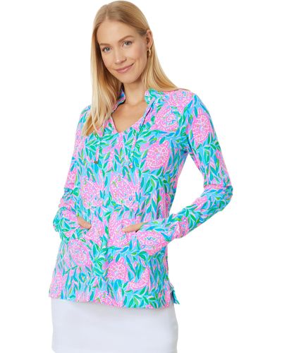 Top Lilly Pulitzer Melena Popover SPLENDORE NELLA SABBIA - Donna Taglia M, Nuovo Con Etichette