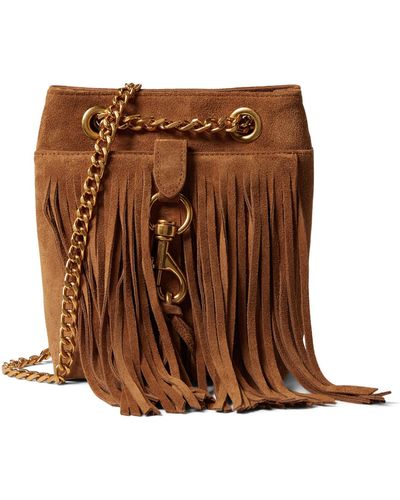 Rebecca Minkoff Edie Mini Bucket W/ Fringe - Brown