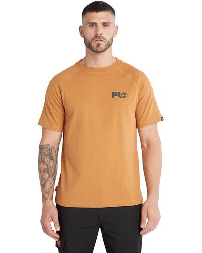 Timberland Core Reflective Pro Logo Short Sleeve T-shirt - Orange