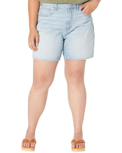 Madewell Plus Baggy Jean Shorts In Bessmund Wash - Blue