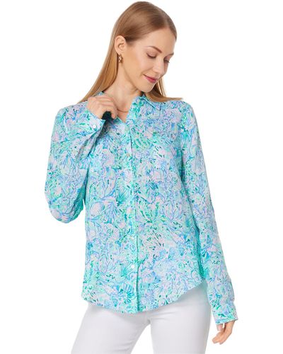 Lilly Pulitzer Sea View Button-down - Blue