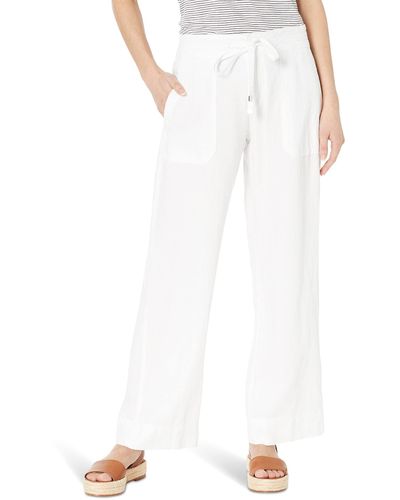 Lauren by Ralph Lauren Petite Linen Wide-leg Pants - White