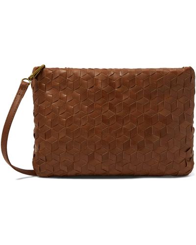 Madewell Puffy Woven Crossbody - Multiweave - Brown