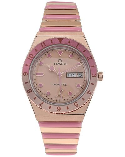 Timex 36 Mm X Bcrf Q 3-hand Expansion Fit Bracelet Watch - Black