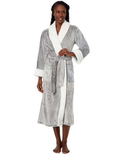 N By Natori Frosted Cashmere Fleece Robe - White