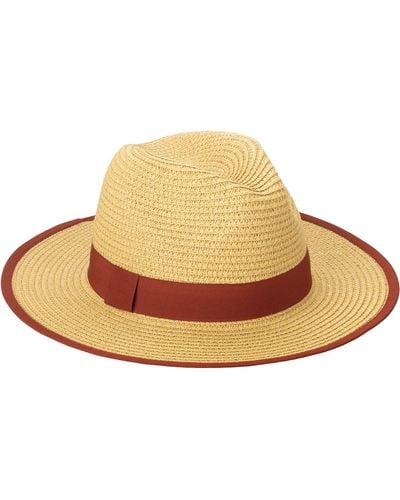 San Diego Hat Fedora W/ Pop Color Grosgrain - Orange