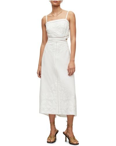 AllSaints Mala Broderie Dress - White