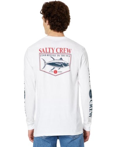 Salty Crew Angler Classic Long Sleeve Tee - White