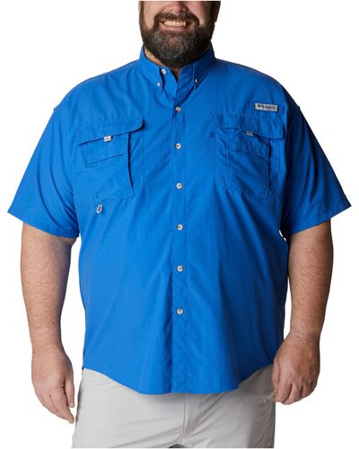Columbia Big Tall Bahama Ii Short Sleeve Shirt - Blue