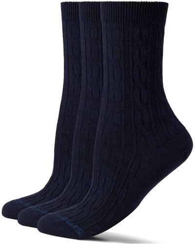 Smartwool Everyday Cable Crew Socks 3-pack - Blue