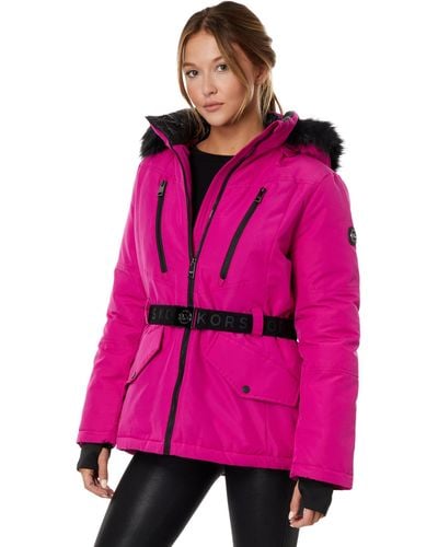 MICHAEL Michael Kors Belted Active Coat A422905c67 - Pink