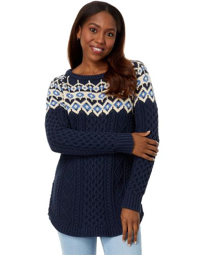 L.L. Bean Signature Chamois Tunic Pattern in Blue | Lyst